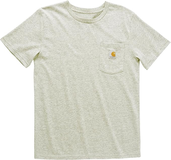 Amazon.com: Carhartt Kids' Short Sleeve Pocket T-Shirt Tee Shirt, Heather Grey, 2T: Clothing, Sho... | Amazon (US)