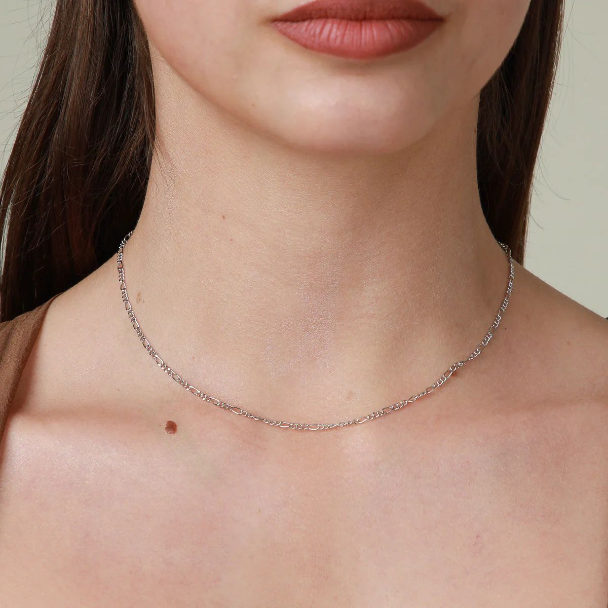 Figaro Chain Necklace in Silver | Astrid and Miyu