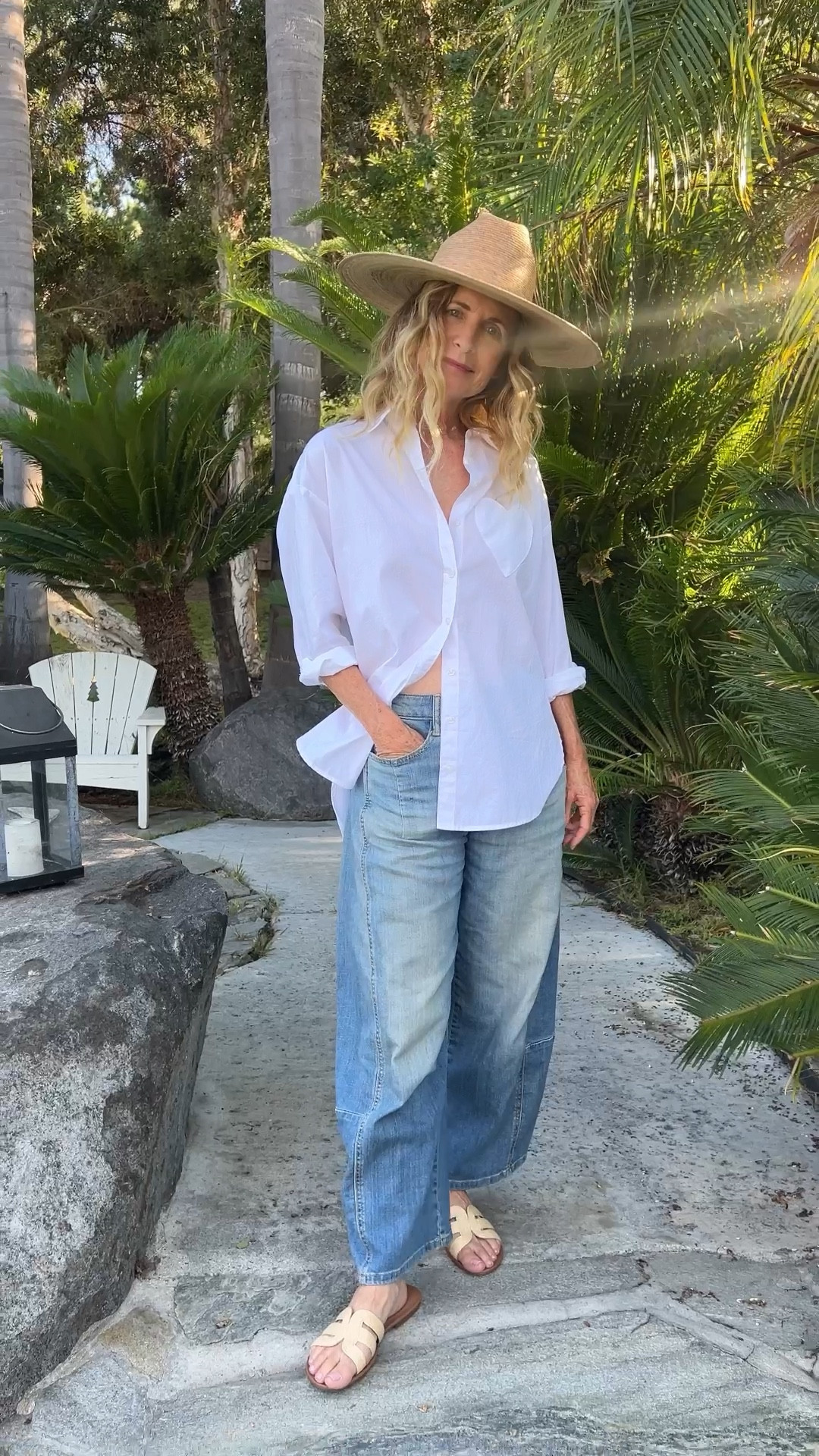 Jeans and a white button down shirt is a favorite look! Love the “Heart” pocket. The hat makes the whole look!

#LTKVideo #LTKStyleTip #LTKOver40