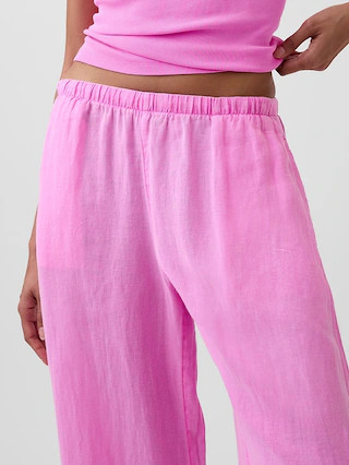 Linen-Blend Easy Wide-Leg Pants | Gap (US)