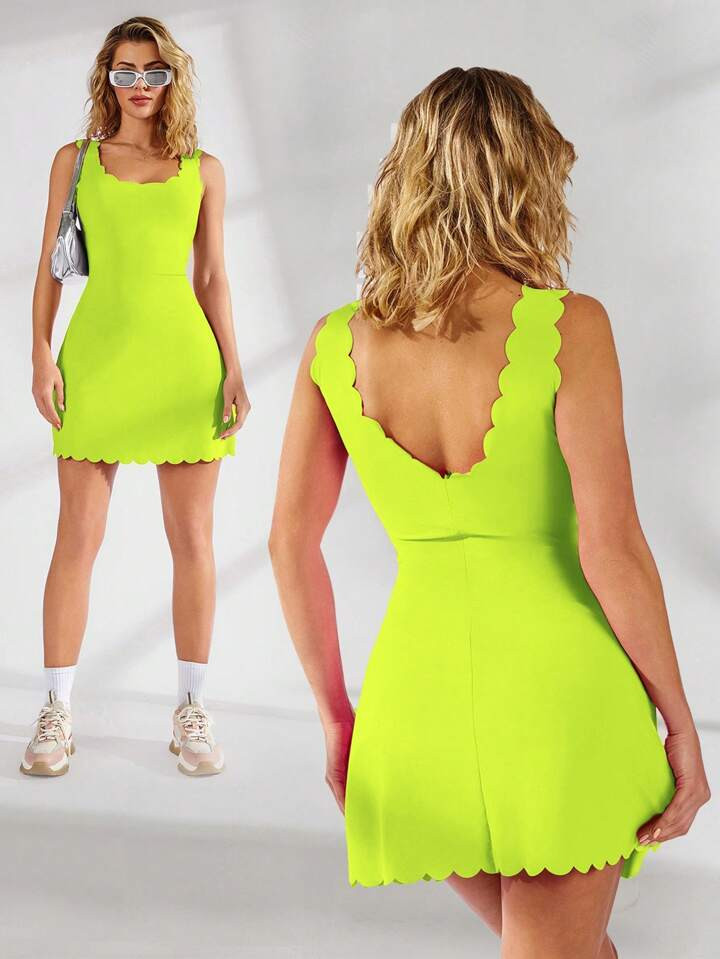 SHEIN VARSITIE Sports Summer Tennis Basic Outdoors With DRESS | SHEIN USA | SHEIN