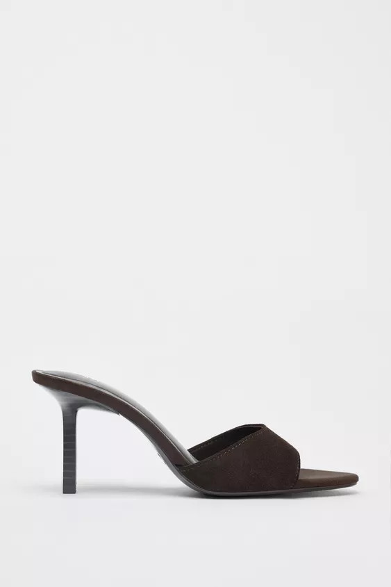 SPLIT SUEDE HIGH-HEEL SANDALS | Zara US