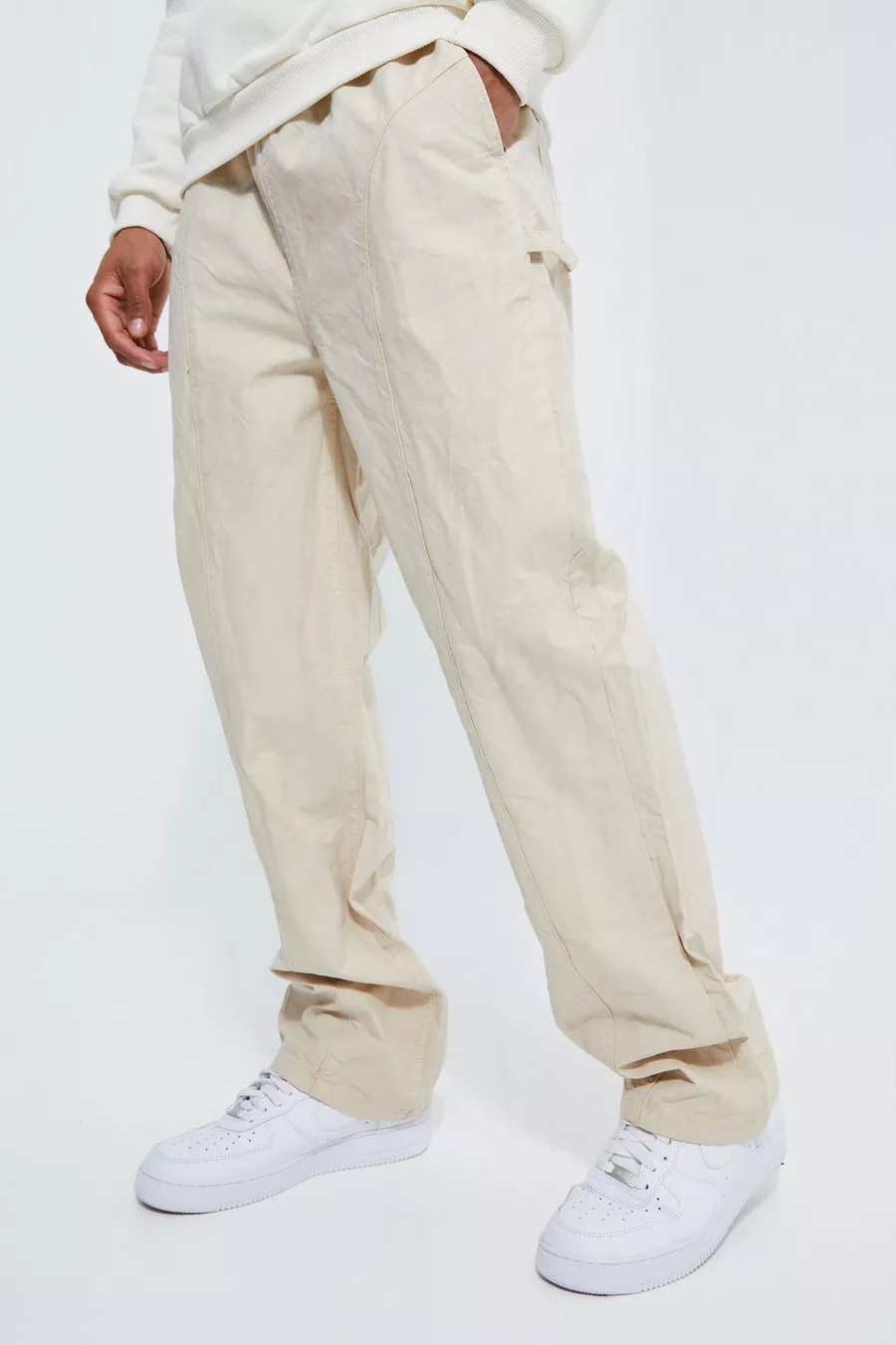 Lockere Hose mit elastischem Bund | Boohoo.com (DE)