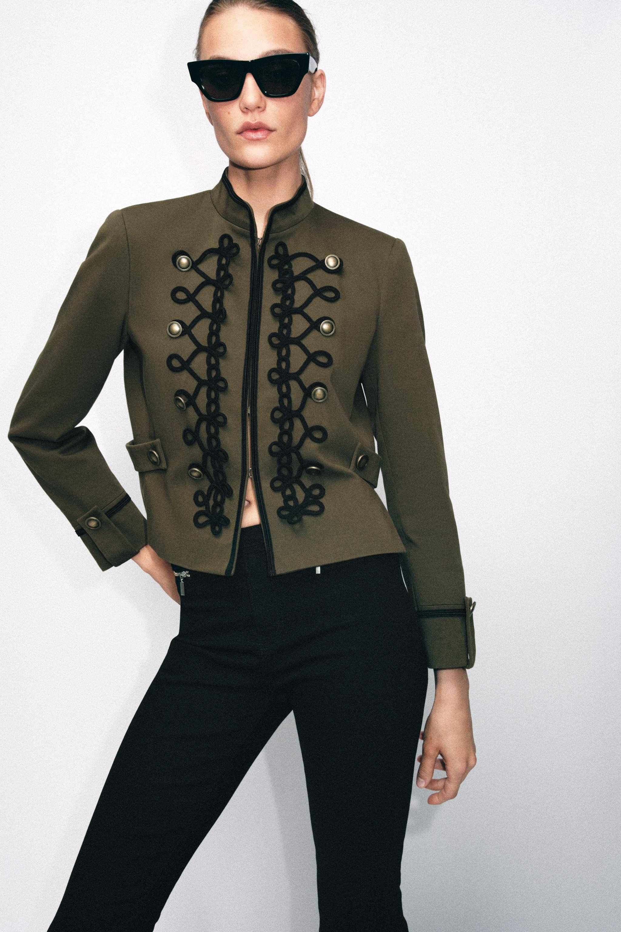 BLAZER WITH EPAULETS AND FIREMAN CLASP | Zara US