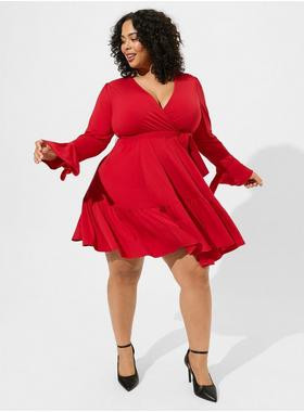 Mini Studio Knit Tiered Dress | Torrid (US & Canada)