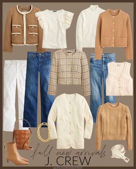The cutest new fall arrivals from J Crew! I’m loving the lady jacket trend and these tweed, plaid and sweater versions couldn’t be cuter! Also loving these trouser jeans, slim boyfriend jeans, cropped cashmere sweater vest, long sweater blazer, and puff sleeve cableknit sweater! The cutest fall outfit ideas with an English prep twist!
.
#ltkseasonal #ltkworkwear #ltkfindsunder50 #ltkfindsunder100 #ltksalealert #ltkstyletip #ltkshoecrush #ltkhome #ltkitbag #ltkmidsize #ltkover40 teacher outfit ideas, work outfits, business casual outfits, 

#LTKSeasonal #LTKfindsunder100 #LTKsalealert