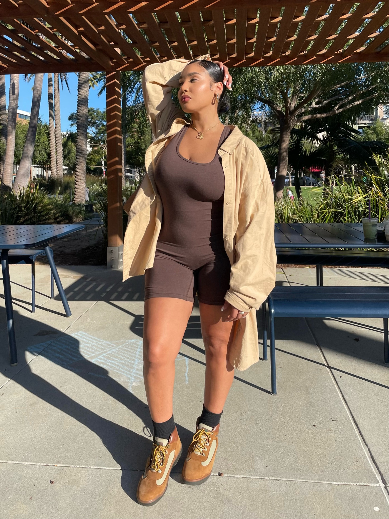Obsessed with this outfit. I love a good body suit I can layer. Also you can never go wrong with an oversized button down! 

#LTKcurves #LTKFind