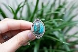 Turquoise Ring, Natural Turquoise Sterling Silver Ring, Boho Ring, December Birthstone, Turquoise Je | Amazon (US)