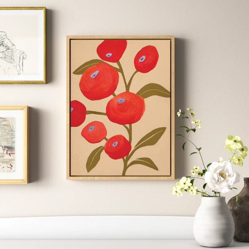 Kealan Persimmon Framed Canvas by Emma Daisy 18x24 | Wayfair North America