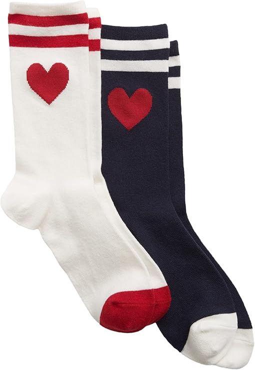 GAP Women's Crew Socks Hearts Onesize | Amazon (US)