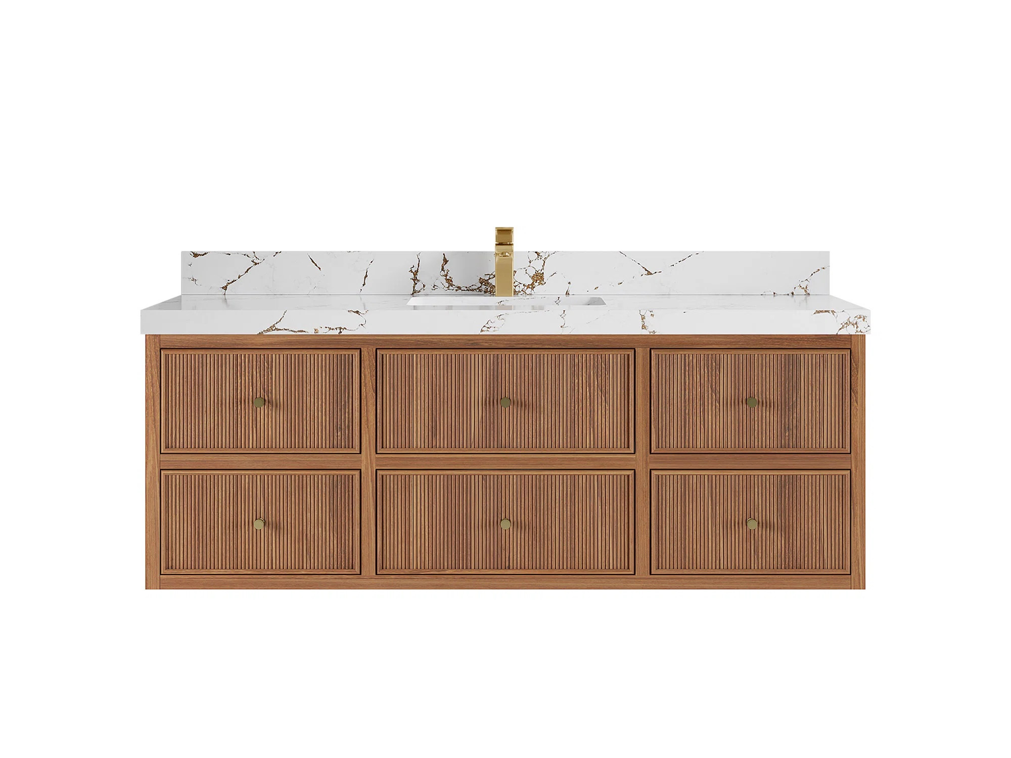 60'' Single Bathroom Vanity with Quartz Top | Wayfair North America