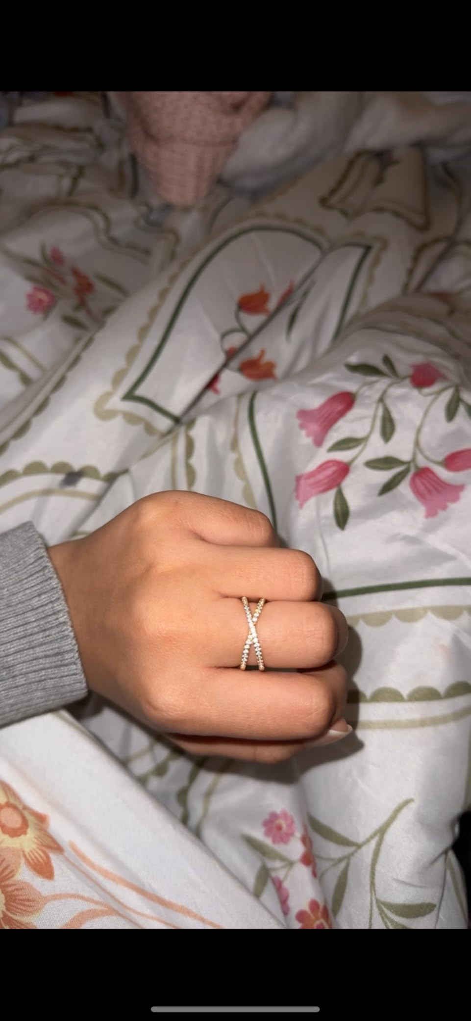 PAVOI 14K Gold Plated X Ring Simulated Diamond CZ Criss Cross Ring for Women | Amazon (US)