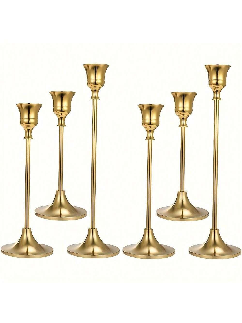 6 piezas de candelabros de metal de estilo vintage, adecuados para ocasiones festivas como Navida... | SHEIN