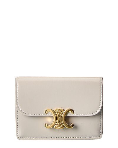 Triomphe Flap Leather Card Case | Rue La La