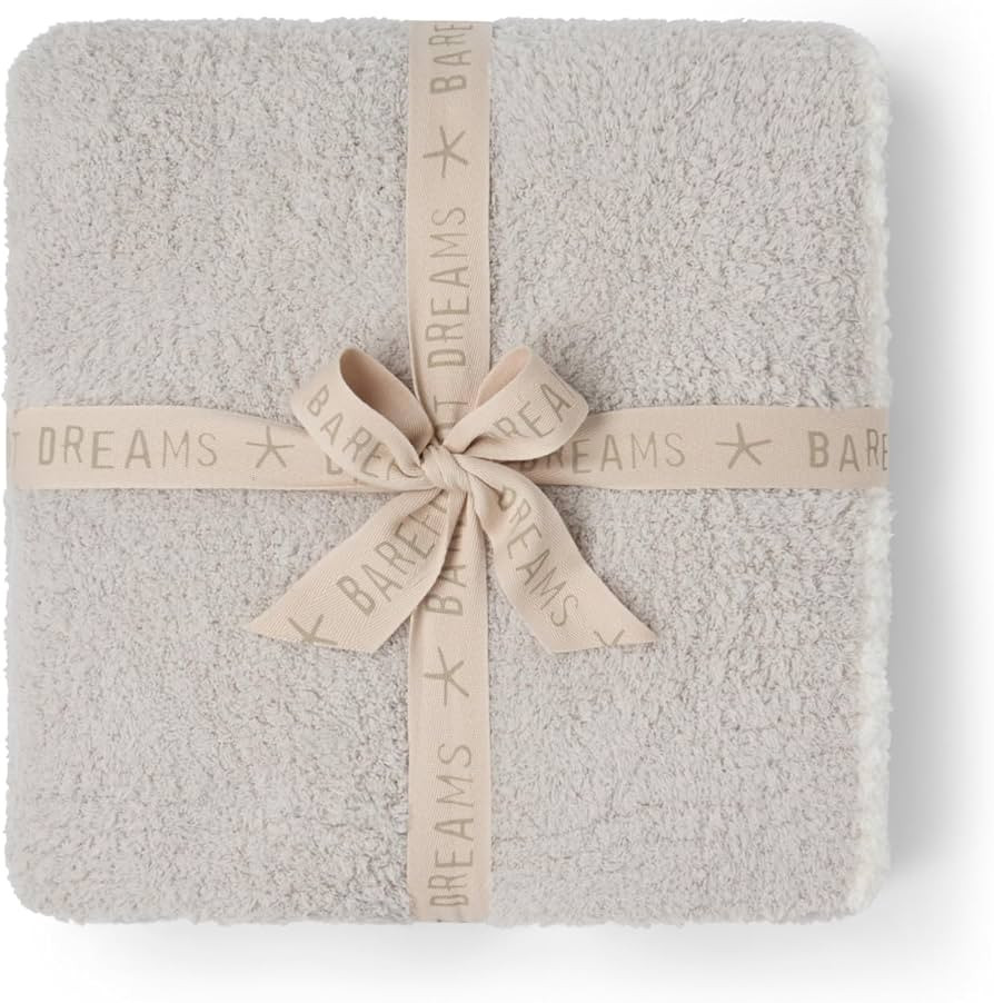 Barefoot Dreams\u00ae CozyChic\u00ae Contrast Tip Blanket, Silver-Pearl, 45"x60" | Amazon (US)