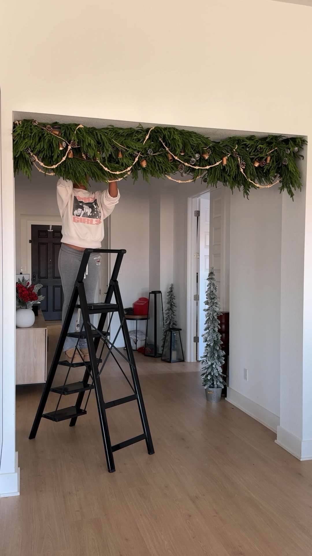 I tried the viral tension rod garland hack and made a SUPER lush and full Christmas/holiday garland!

#LTKHome #LTKHoliday #LTKSeasonal