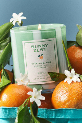 Papier x Anthropologie Fruity Clementine & Jasmine Boxed Glass Candle | Anthropologie (US)