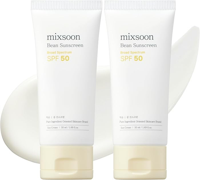 mixsoon Bean Sunscreen 1+1 Bundles-Lightweight Airy Texture SPF 50 Korean Sunscreen for Face, No ... | Amazon (US)
