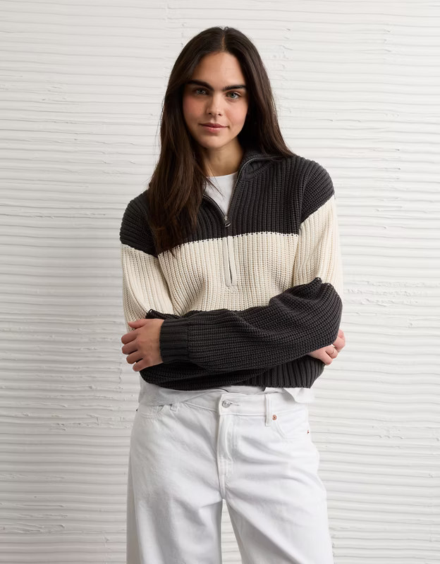 AE Half-Zip Pullover Sweater | American Eagle Outfitters (US & CA)