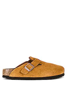 BIRKENSTOCK Boston Soft Footbed Clog in Mink from Revolve.com | Revolve Clothing (Global)