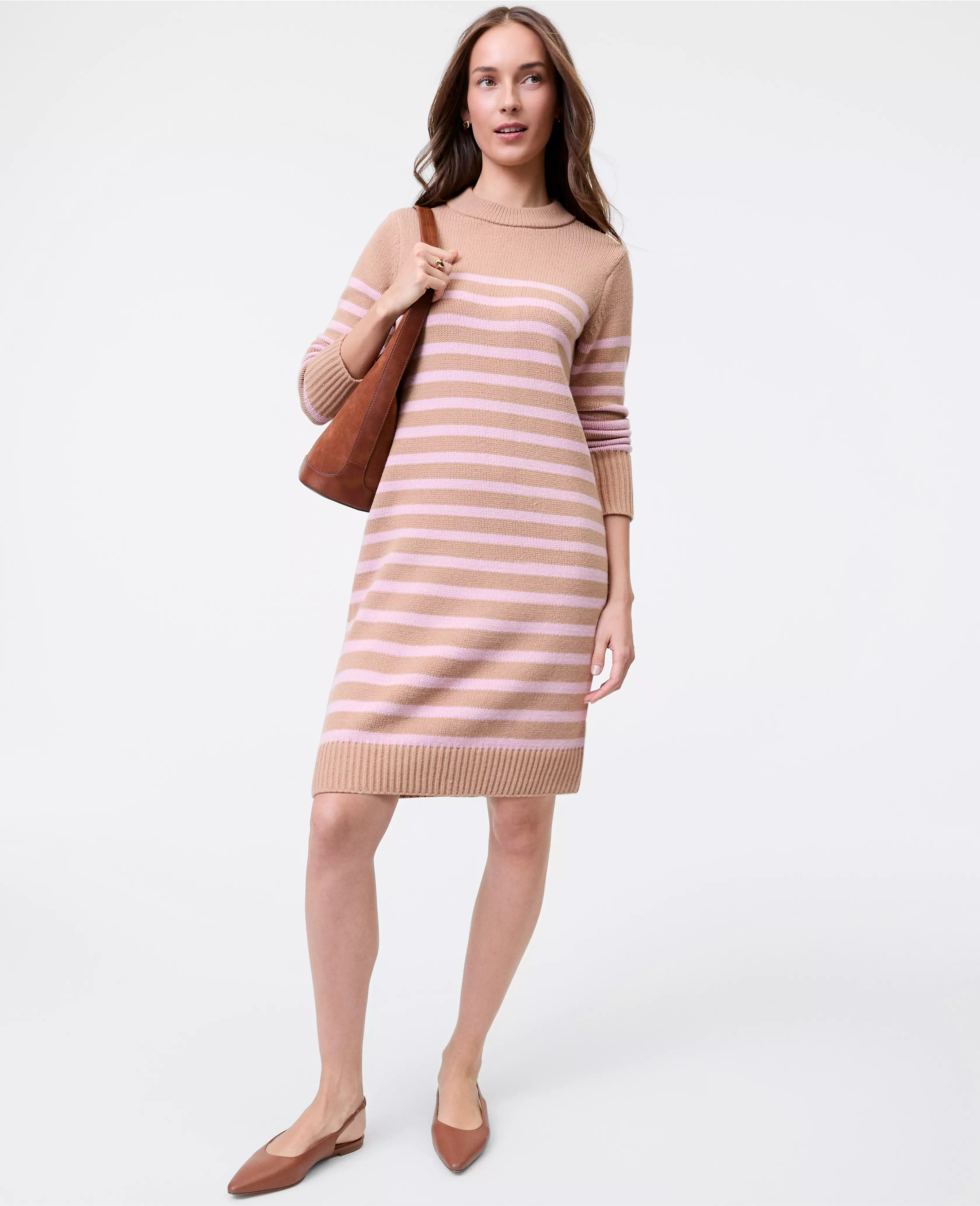 Weekend Collection Striped Sweater Shift Dress | Ann Taylor