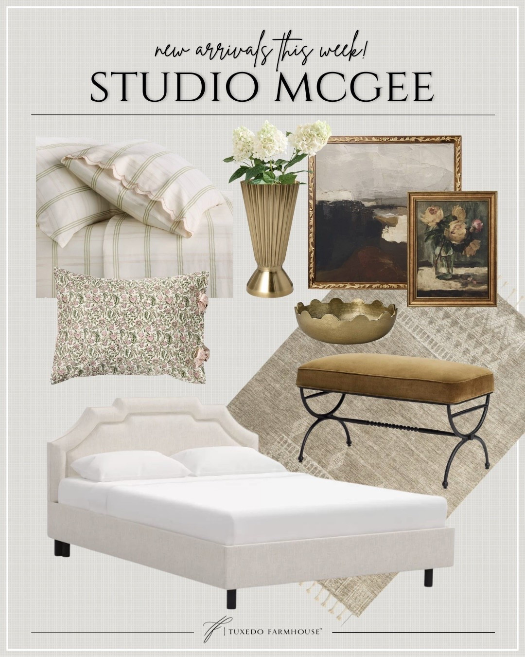 Studio McGee and Target new release! This bed and bed linens  are so charming. Add vintage inspired art and bench for all the cozy warmth  

#LTKHome #LTKFindsUnder50 #LTKSeasonal