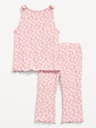 Printed Tank Top & Cropped Flared-Leggings Set for Toddler Girls | Old Navy (US)