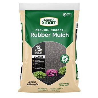 GroundSmart Premium Nugget 0.8-cu ft Black Rubber Mulch | Lowe's
