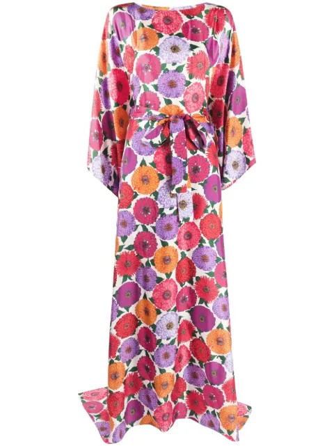 floral-print belted kaftan | Farfetch Global