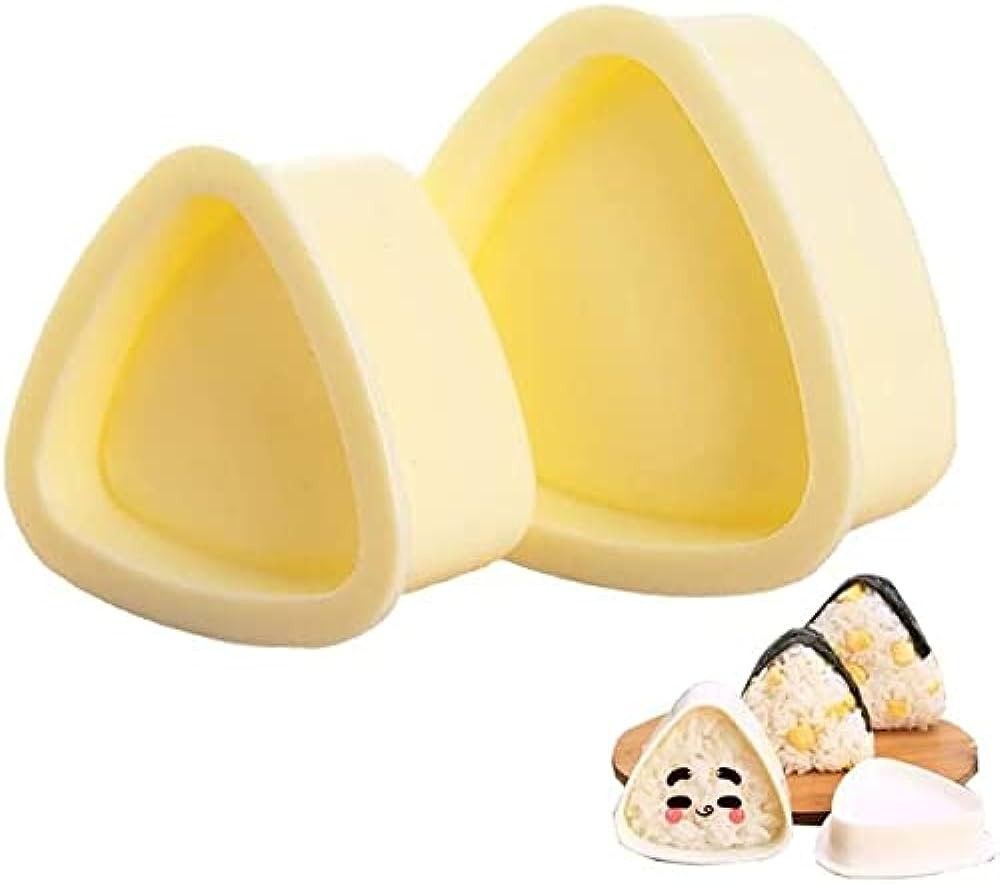 Onigiri 2 Pieces Rice Ball Mold Makers, Triangle Sushi Mold for Japanese Boxed Meal Children Bent... | Amazon (US)