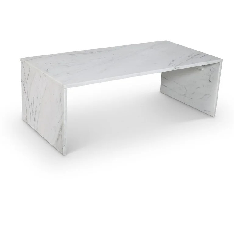 Meridian Furniture Vernazza White Marble Coffee Table - Walmart.com | Walmart (US)