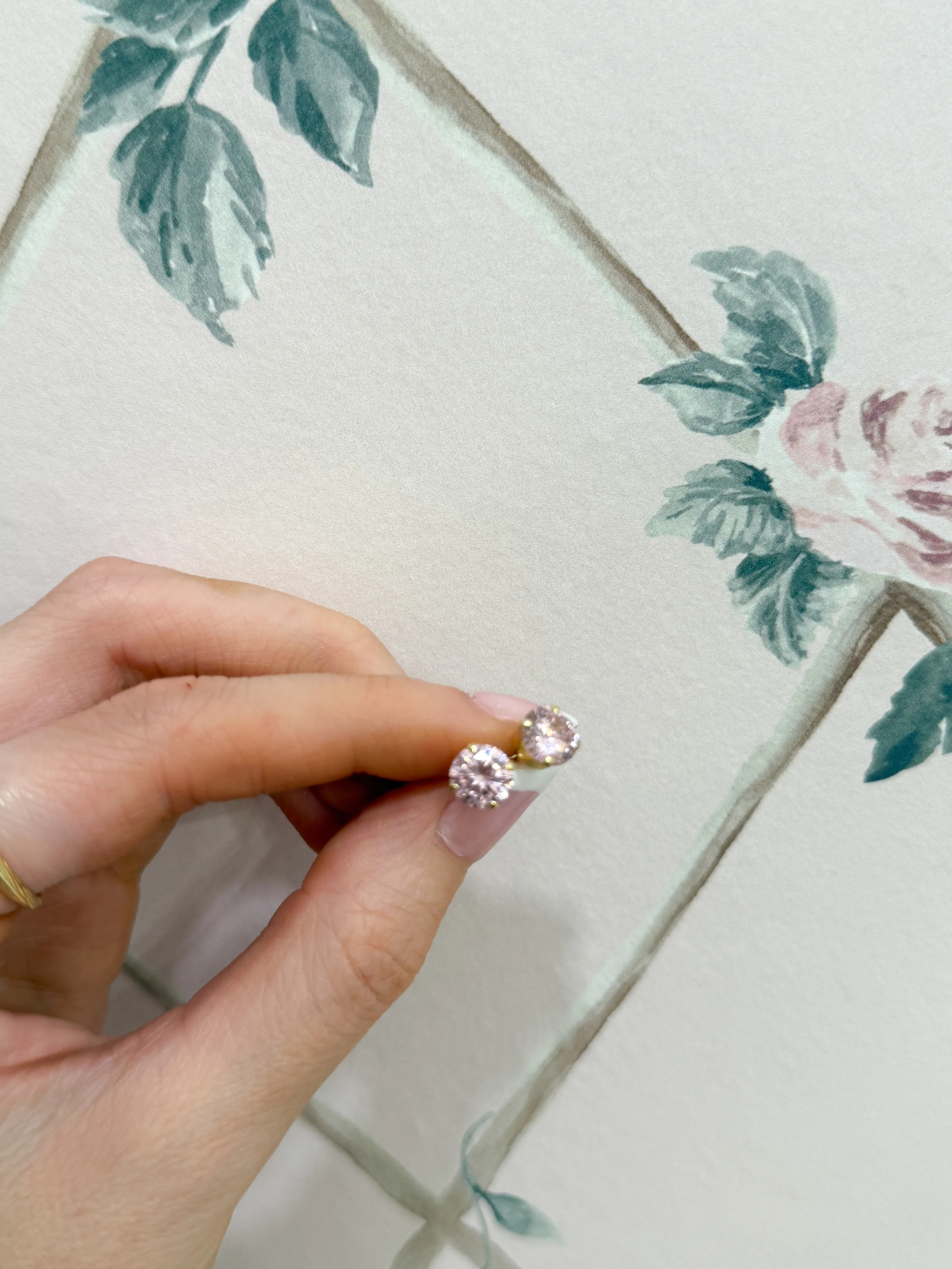 Rosie Dreams Pink Sapphire Cz Stud Earrings | Carin Rose