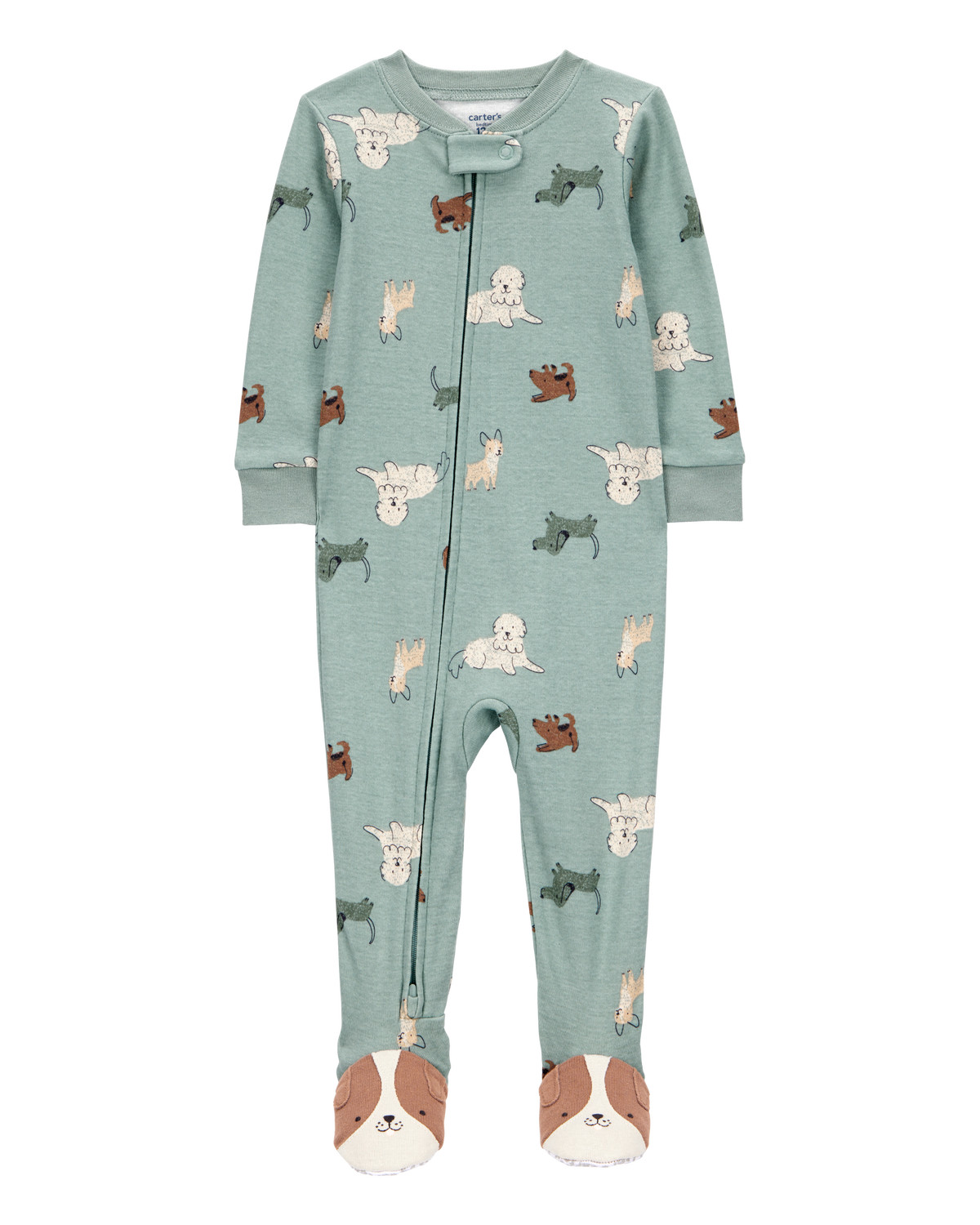 Toddler Boy 1-Piece Dog Print 100% Snug Fit Cotton Footie Pajamas - Blue - Carter's | Carter's | Carter's Inc