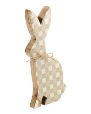 Checkered Wooden And Enamel Bunny Decor | Decor | Marshalls | Marshalls