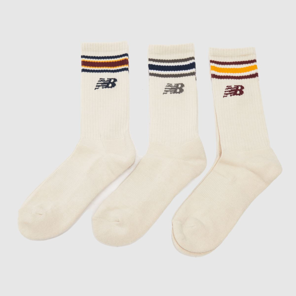 New Balance multi stripe logo socks 3 pack | Schuh