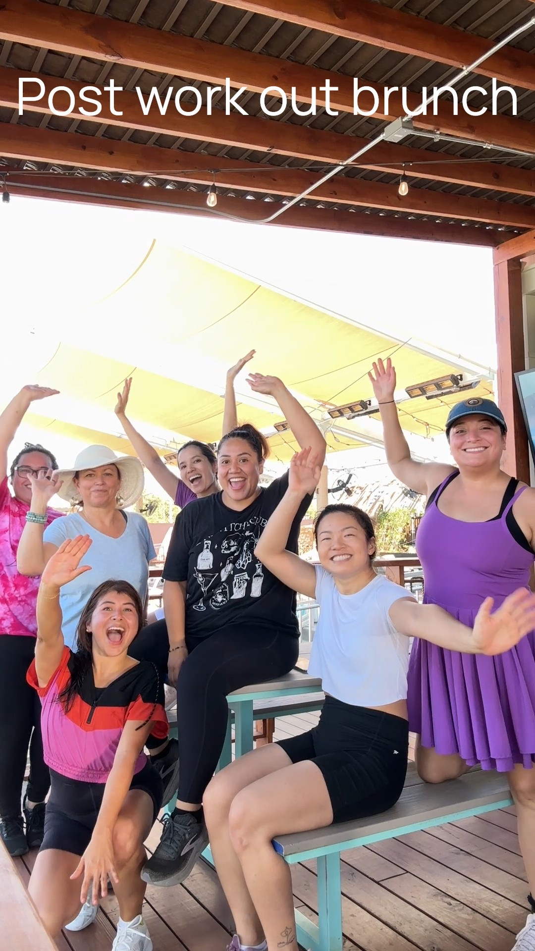 Post zumba group video selfie! 

I wore a visor for this outdoor class but whewwww I walked this morning and it was 64°F but dancing in the sun in all black was RISKY!

#LTKSeasonal #LTKActive #LTKParties