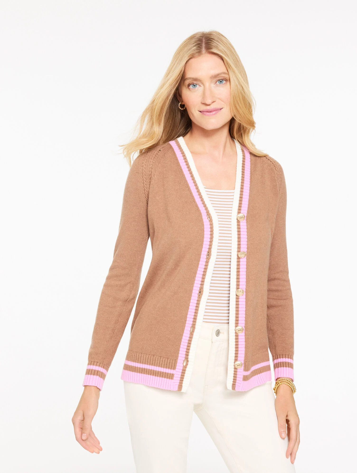Tipped Girlfriend Cardigan | Talbots