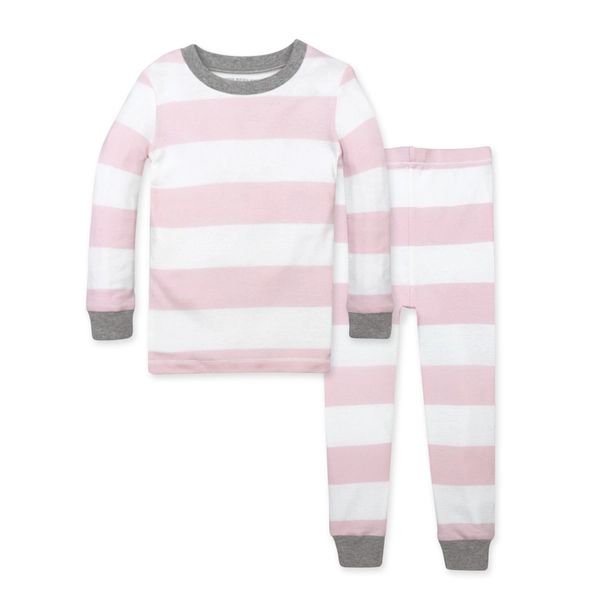 Rugby Stripe Organic Cotton Snug Fit Pajamas | Burts Bees Baby