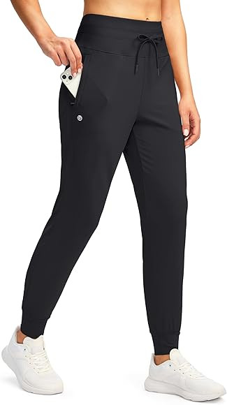 G Gradual Women's Joggers Pants with Zipper Pockets High Waisted Sweatpants Athletic Tapered Pant... | Amazon (US)