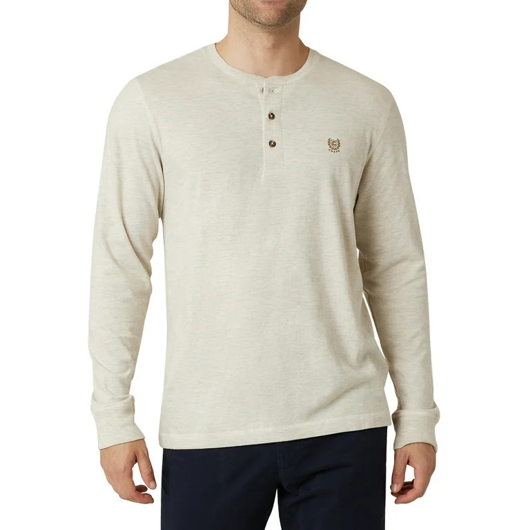 Chaps Men's Long Sleeve Slub Jersey Henley -Sizes XS up to 4XB | Walmart (US)