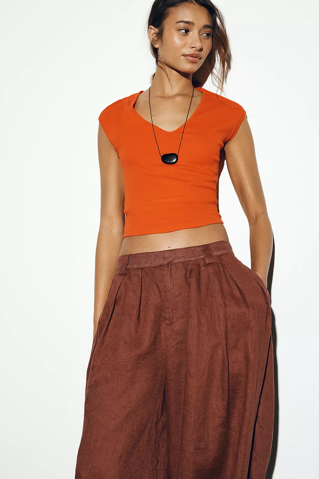 Betty V-Neck Short-Sleeve Tee by Maeve | Anthropologie (US)