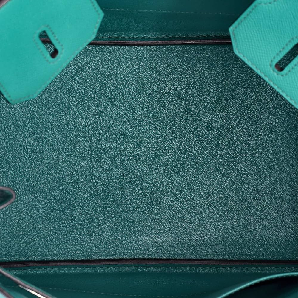 Amazon.com: Hermès, Pre-Loved Birkin Handbag Blue Epsom with Palladium Hardware 30, Bleu Paon : ... | Amazon (US)