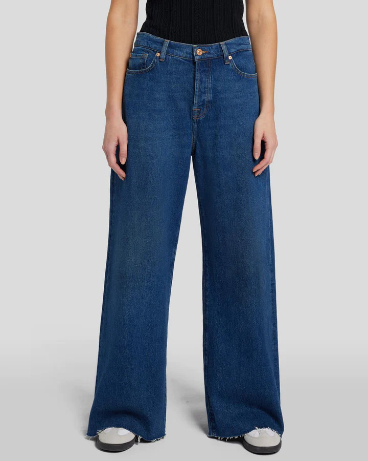 MANKIND Zoey Super Wide Leg in Bluebell | 7 For All Mankind