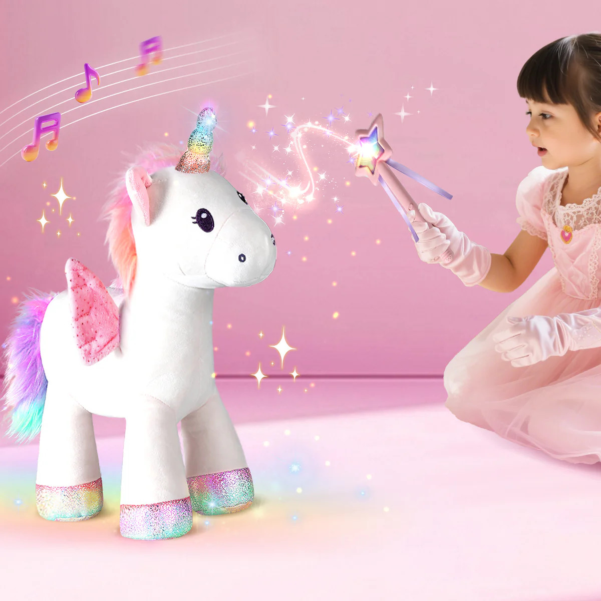Plush Magic Unicorn Toy | iPlay iLearn