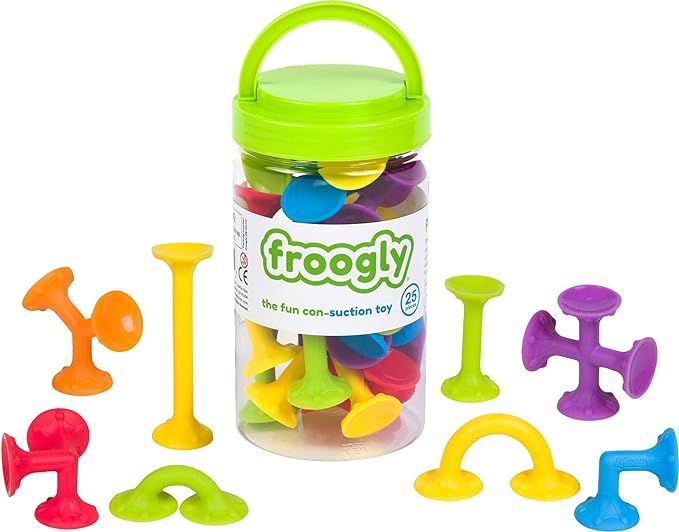 Froogly - 25 Piece Suction Toys | Montessori Toys Bath Toys Construction Building Set Silicone Pr... | Amazon (US)