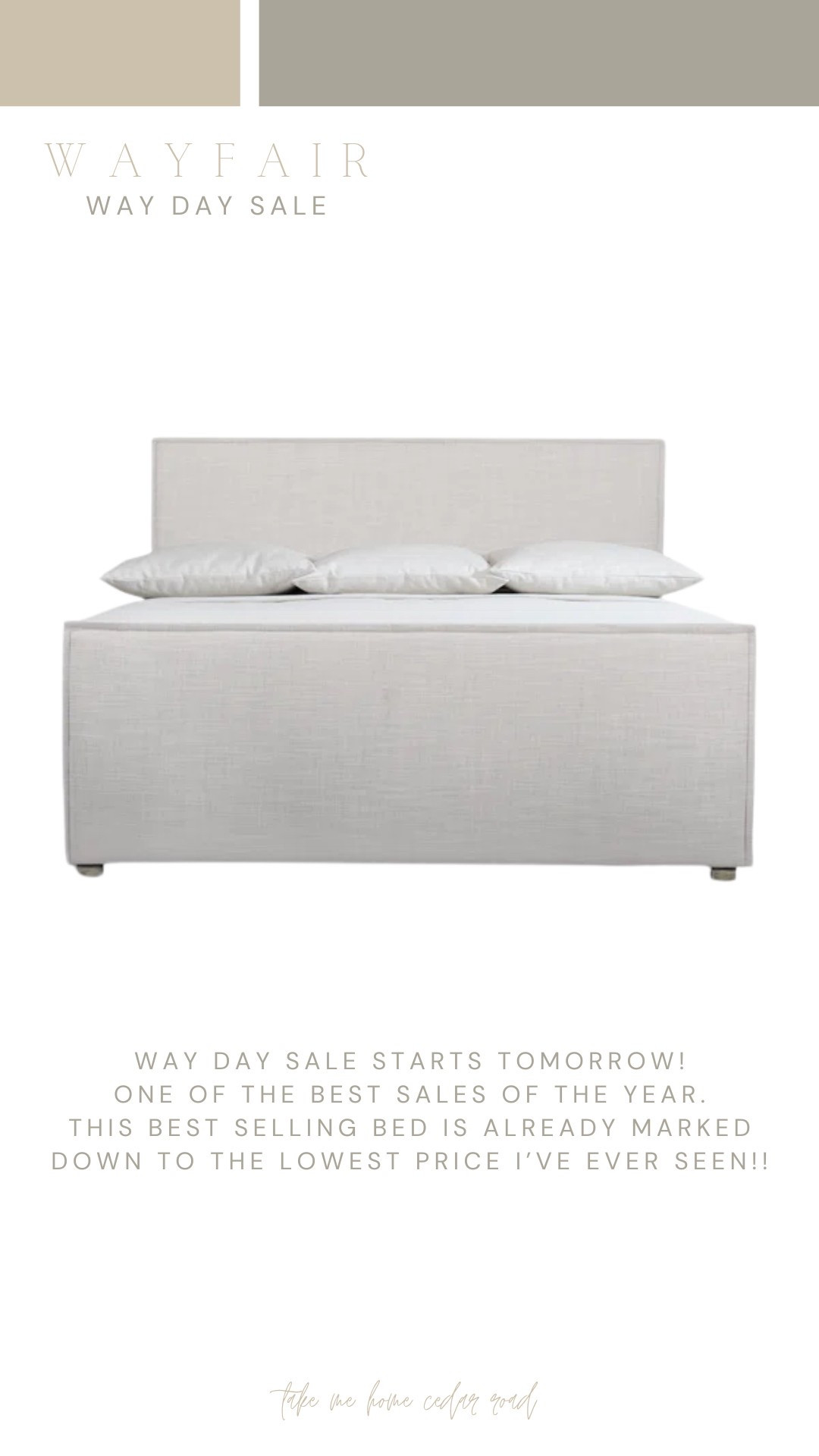 Way day starts tomorrow!! One of the best sales of the year. This bed has amazing reviews and is such a best seller, marked down already to the lowest price I’ve ever seen it.

Upholstered bed, bed, bedroom 

#LTKHome #LTKSaleAlert