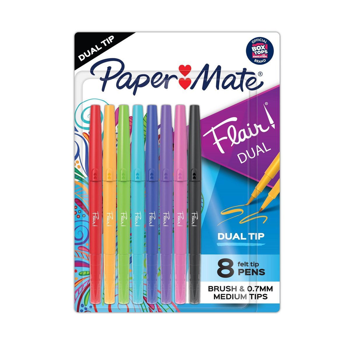 Paper Mate Flair 8pk Dual Brush Pens Multicolored | Target