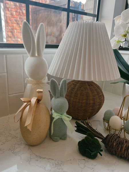 New Easter Walmart decor! The flocked bunnies are adorable for decorating this holiday! Spring pastels and Easter eggs.

#LTKhome #LTKparties #LTKSeasonal