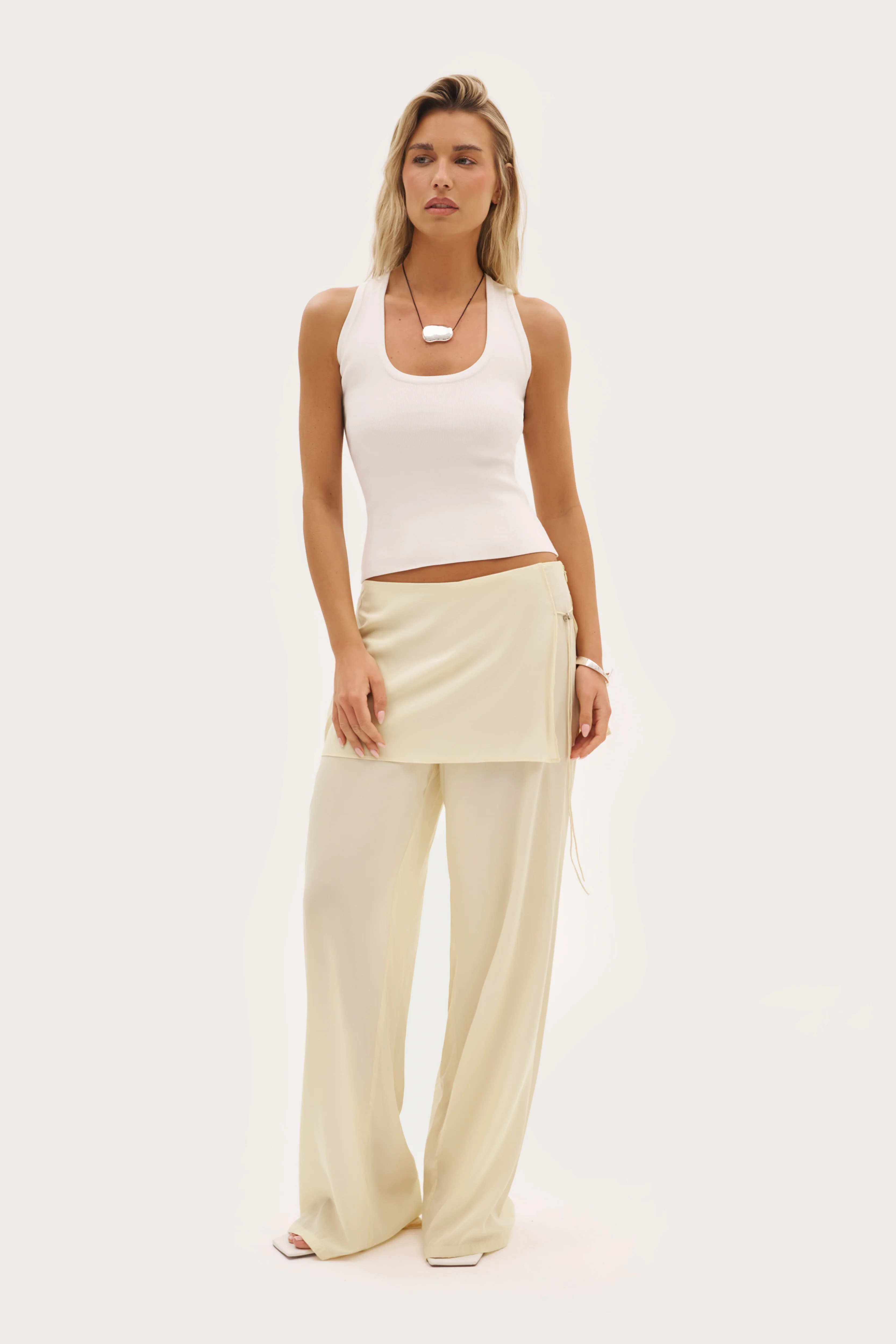 Maebe Dusk Skirt Trousers - Butter Yellow | Maebe UK