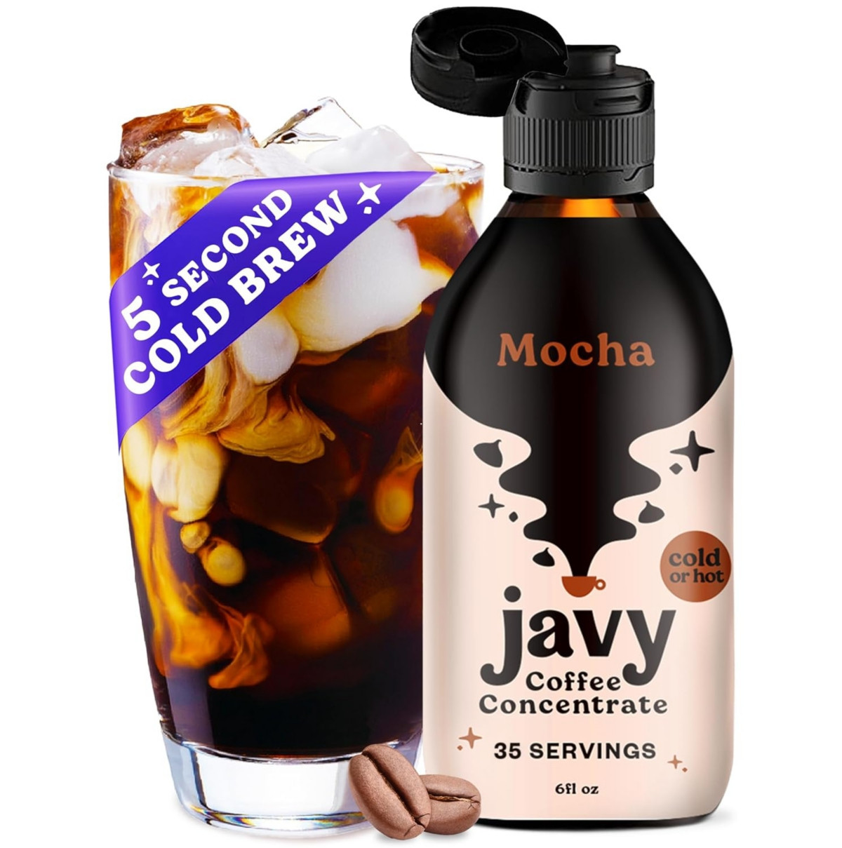 Javy Coffee Javy Cold Brew Coffee Concentrate, Mocha flavored Iced & Cold Brew Coffee, Hot Coffee Beverage, 100% Med.Roast Arabica, Unsweetened & Suga | Macy's